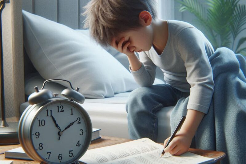 How can a child establish a healthy daily routine, especially if he or she refuses to go to bed on time?